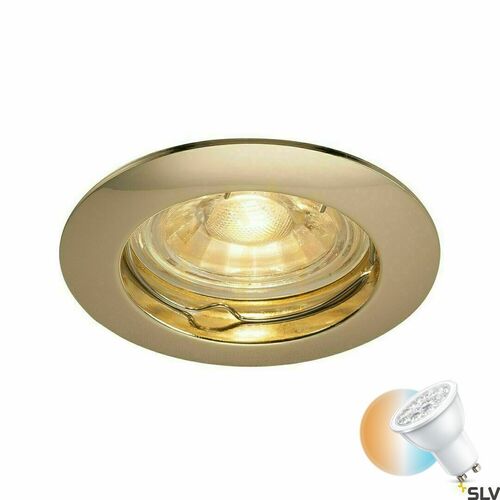 Kontrollera Infälld armatur SLV PIKA mässing 50W 230V 1000716