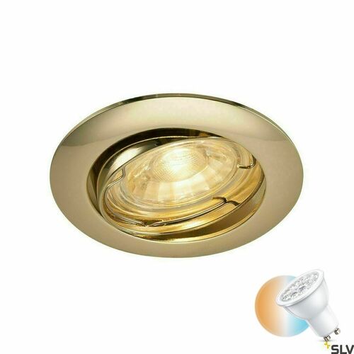 Kontrollera Inbyggd armatur SLV PIKA mässing 83 mm 50W 1000720