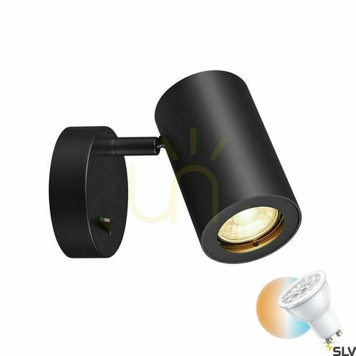 Kontrollera Utanpåliggande lampa SLV ENOLA_B svart GU10 50W 1000729
