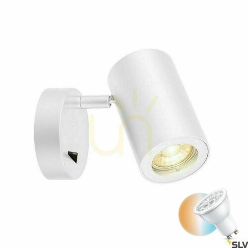 Kontrollera Utanpåliggande lampa SLV ENOLA_B vit GU10 50W 1000730