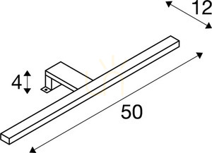 Vägglampa SLV DORISA krom LED 6,6W 4000K IP44 50 cm 1000780 small 5