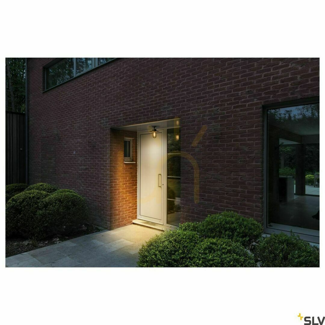 Utsikt Utomhus taklampa SLV MOLAT antracit IP44 E27 aluminium glas 23 cm 1000823 Utomhus taklampa SLV MOLAT antracit IP44 E27 aluminium glas 23 cm 1000823
