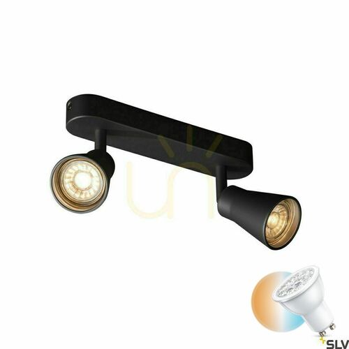 Kontrollera Inbyggd armatur SLV AVO Double svart GU10 50W 1000889