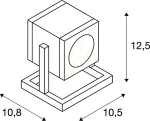 Outdoor Post Light SLV CUBIX 1 antracit aluminium IP44 25W 132835 small 3