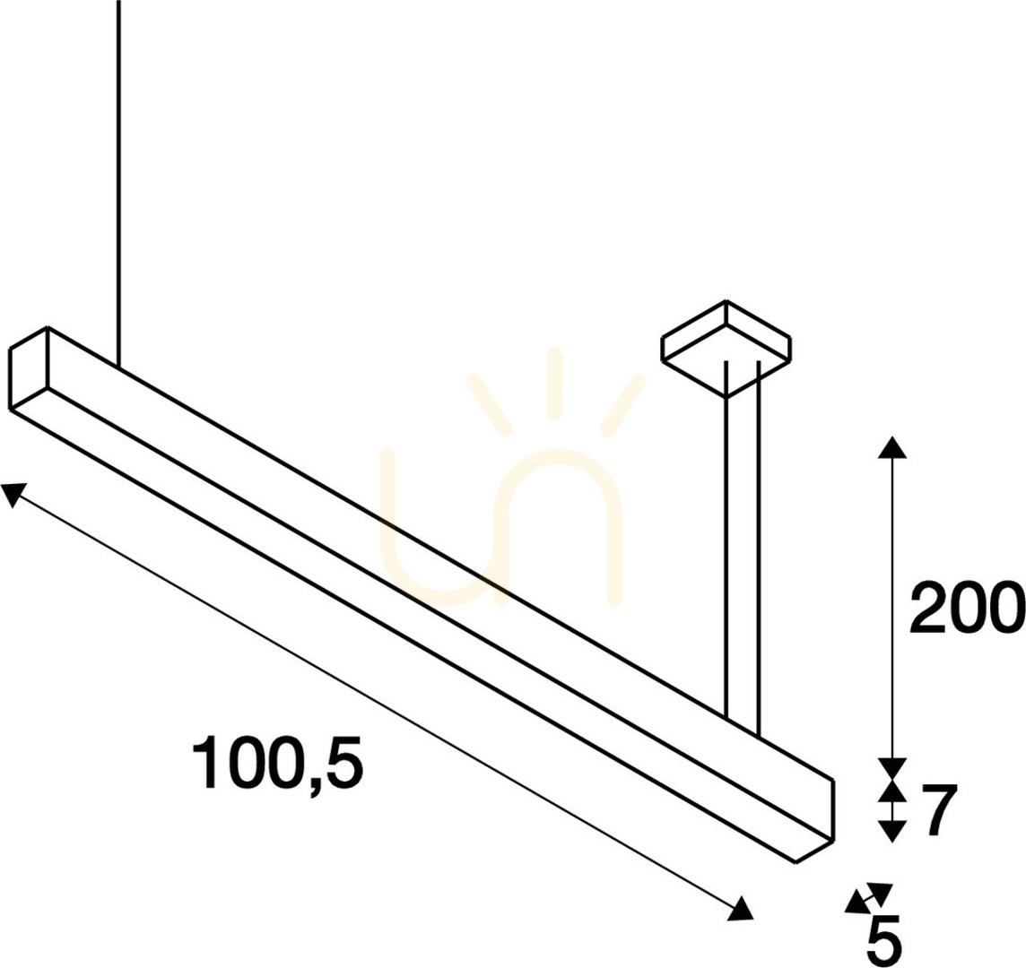 Visa Pendant Light SLV GLENOS II Black 105 cm 43W 4000K 1001403 Pendant Light SLV GLENOS II Black 105 cm 43W 4000K 1001403