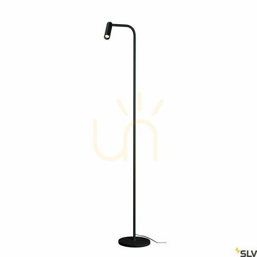 Kontrollera Golvlampa SLV KARPO FL svart LED 6,2W 3000K dimbar 1001463