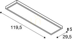Taklampa SLV LED PANEL 1200x300 vit 45W 3000K 1001505 2 Taklampa SLV LED PANEL 1200x300 vit 45W 3000K 1001505 small 2