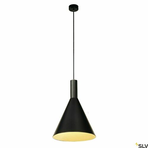 Kontrollera Pendellampa SLV Phelia svart/vit Ø28 cm E27 133320