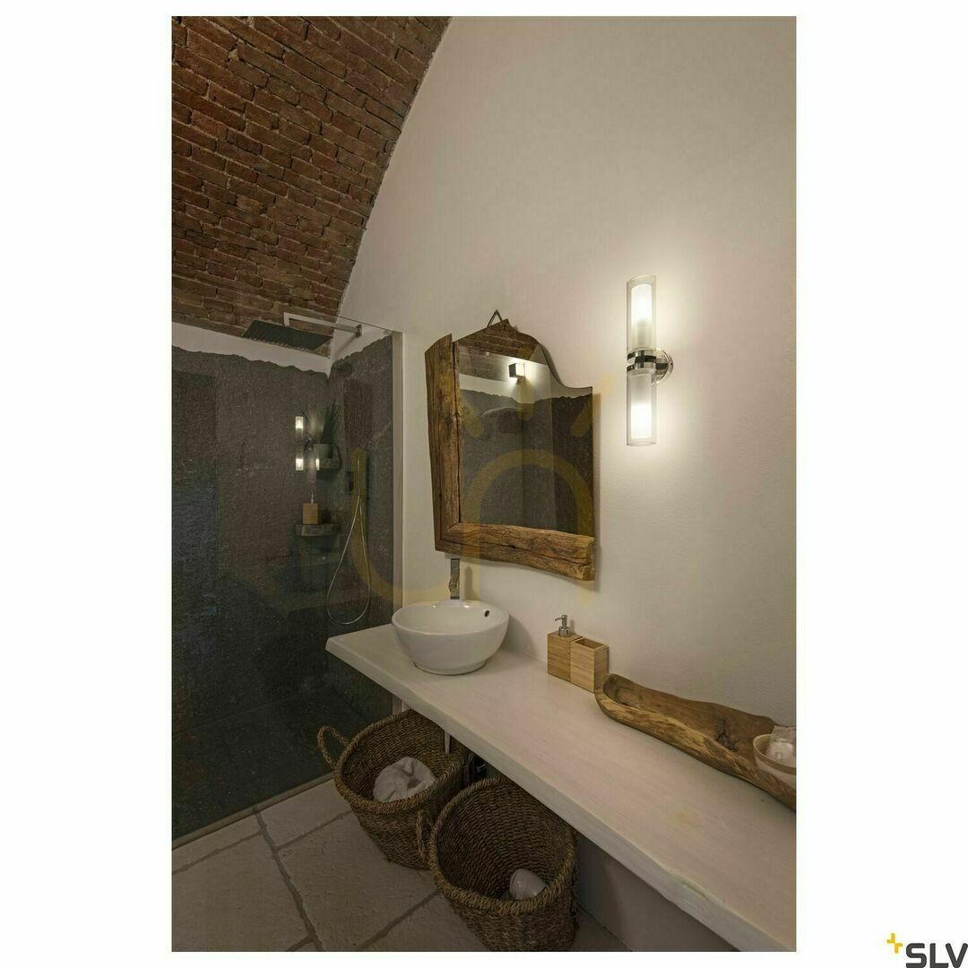 Display Vägglampa SLV WL 106 krom IP44 E14 40W 1002229 Vägglampa SLV WL 106 krom IP44 E14 40W 1002229