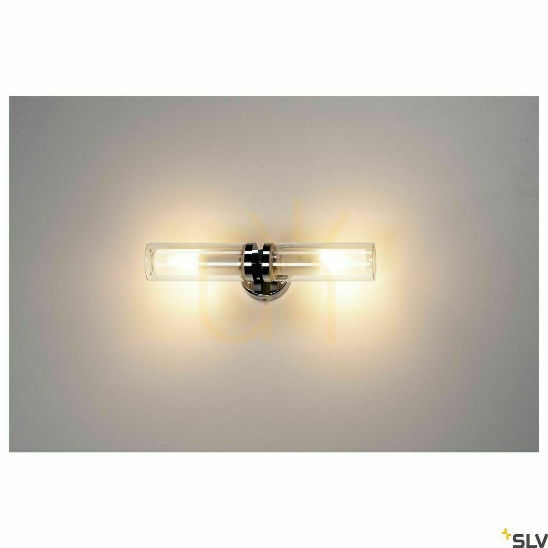 Visa Vägglampa SLV WL 106 krom IP44 E14 40W 1002229 Vägglampa SLV WL 106 krom IP44 E14 40W 1002229