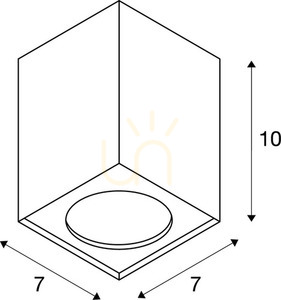 Taklampa SLV ALTRA DICE svart aluminium 35W 1002216 small 5