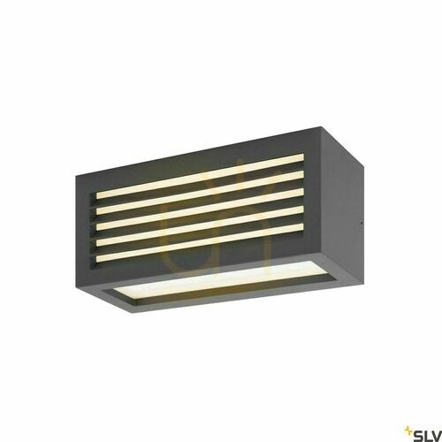 Kontrollera Utomhusvägglampa SLV BOX-L LED antracit 19W 3000K IP44 1002035