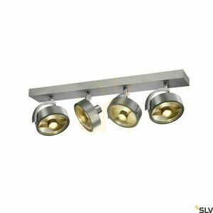 SLV KALU CW 1002025 vägg- och takspotlight, borstad aluminium, 4×GU10 QPAR111, 60 cm small 0
