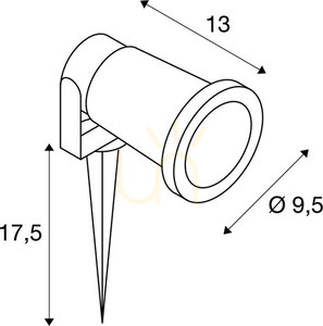 Utomhusspotlight SLV NAUTILUS Rusty 11W IP44/IP65 aluminium 1001964 small 5