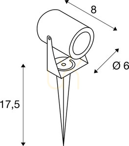 Outdoor Spot Light SLV LED Spike Rusty 6W 3000K IP55 1002203 small 5
