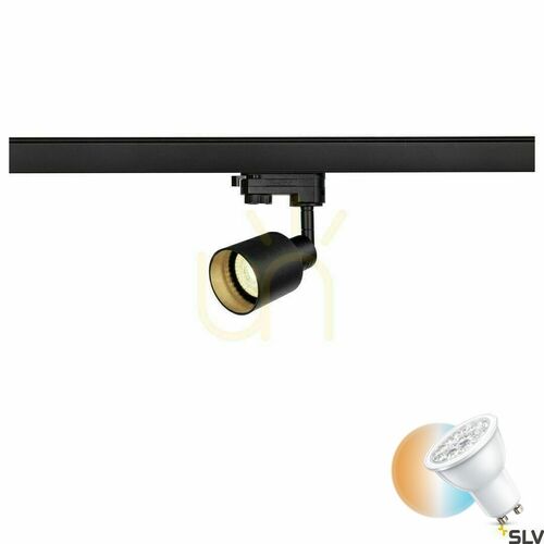 Kontrollera Spårljus SLV PURI Track svart GU10 3-fas 1001871