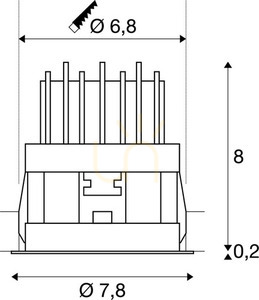 Infälld spotlight SLV HORN MAGNA LED vit 9W 3000K 550lm 1002591 small 6