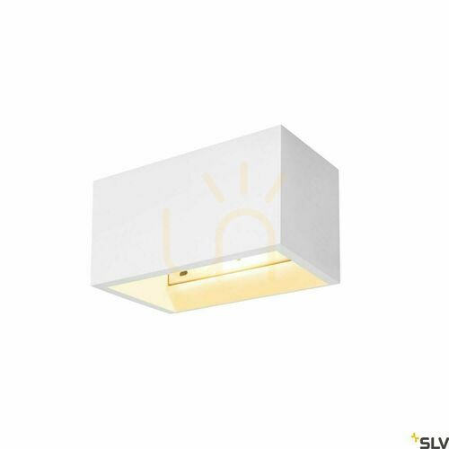 Kontrollera Vägglampa SLV PLASTRA QT-DE12 vit gips 20W 1002238