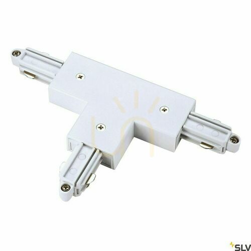 Kontrollera T-koppling med strömmatning SLV 1 SYSTEM 1-fas skena vit 143071
