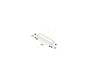 Rak skenkoppling med inmatning SLV 1 SYSTEM, svart 143100 small 1