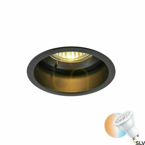 Kontrollera Infälld armatur SLV HORN GU10 svart aluminium 25W 1005435