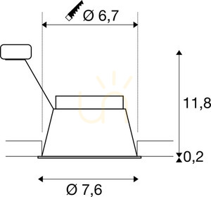 Infälld armatur SLV HORN GU10 vit aluminium 1005436 small 2