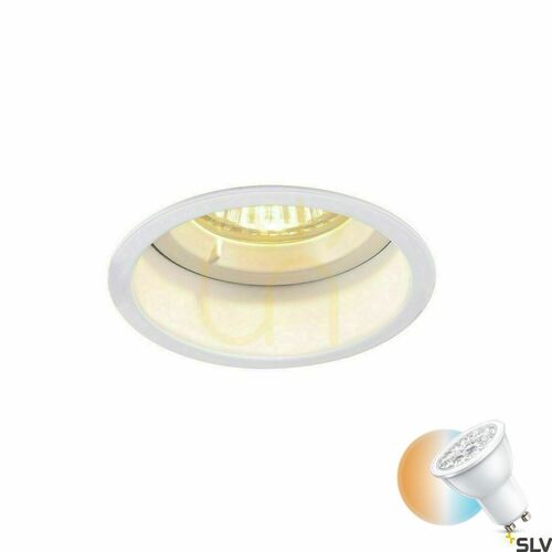 Kontrollera Infälld armatur SLV HORN GU10 vit aluminium 1005436