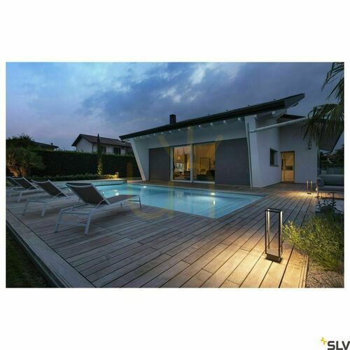 Kontrollera Outdoor Post Light SLV QUADRULO antracit 53 cm 7W 3000K IP55 1005442