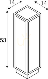 Outdoor Post Light SLV QUADRULO antracit 53 cm 7W 3000K IP55 1005442 small 5