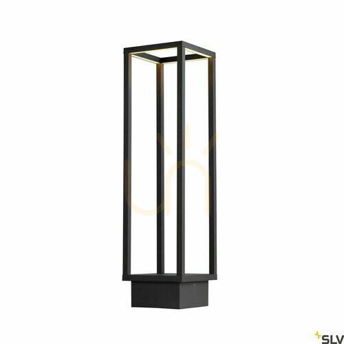 Kontrollera Outdoor Post Light SLV QUADRULO antracit 53 cm 7W 3000K IP55 1005442