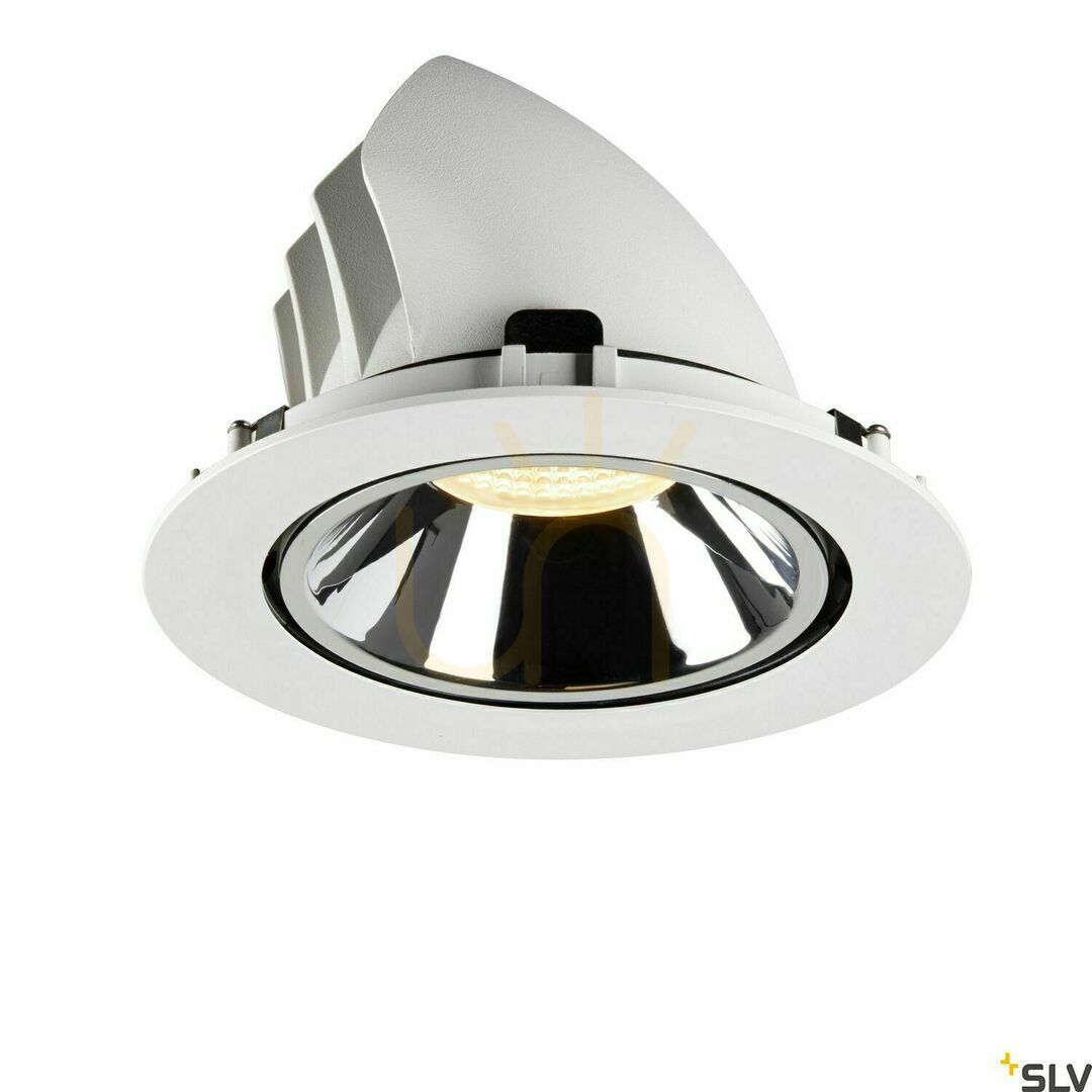 Utsikt Infälld armatur SLV NUMINOS GIMBLE XL vit/krom 3000K 37,4W 1006058 Infälld armatur SLV NUMINOS GIMBLE XL vit/krom 3000K 37,4W 1006058