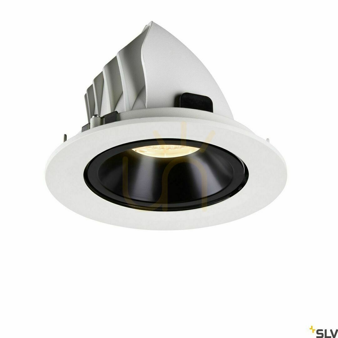Utsikt Infälld armatur SLV NUMINOS GIMBLE L vit/svart 3000K 25,4W 1006005 Infälld armatur SLV NUMINOS GIMBLE L vit/svart 3000K 25,4W 1006005