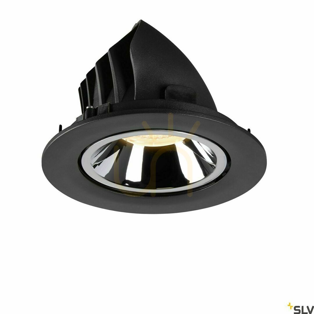 Utsikt Infälld armatur SLV NUMINOS GIMBLE L svart/krom 3000K 25,4W 1005995 Infälld armatur SLV NUMINOS GIMBLE L svart/krom 3000K 25,4W 1005995