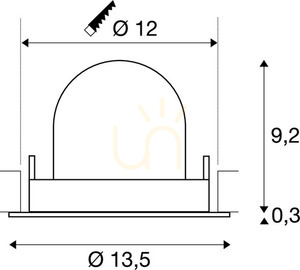Infälld armatur SLV NUMINOS GIMBLE M 17,5W 3000K 1600lm svart/vit 1005946 small 3