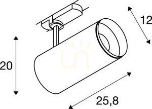 Spårljus SLV NUMINOS DALI XL svart 36W 3000K 3-fas 1005802 small 3