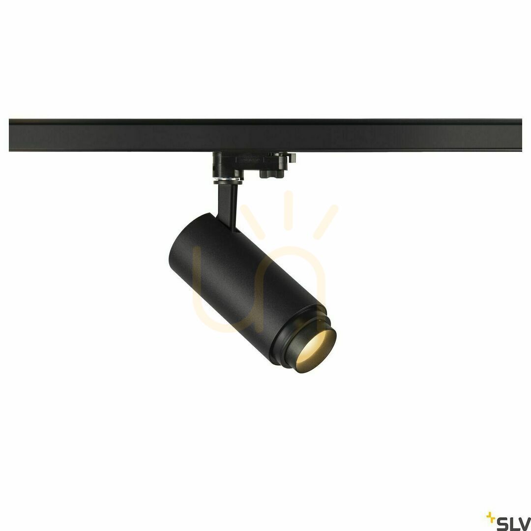 Utsikt Spårljus SLV NUMINOS ZOOM M PHASE 3-fas svart 20W 2700K 1006108 Spårljus SLV NUMINOS ZOOM M PHASE 3-fas svart 20W 2700K 1006108