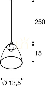 Pendant Light SLV PARA CONE GL GU10 White Glass Aluminium 13.5 cm 1006160 small 6