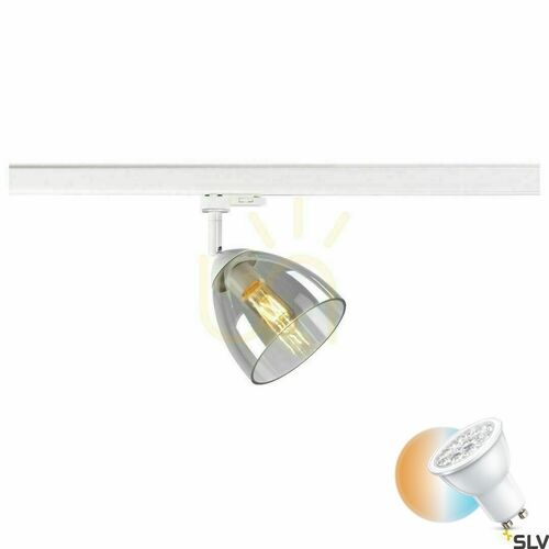 Kontrollera Spårljus SLV PARA CONE GL GU10 vit 25W 3-fas 1006158