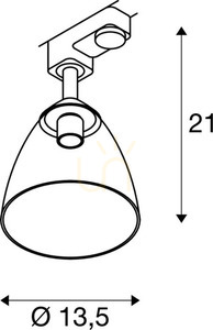 Spårljus SLV PARA CONE GL GU10 vit 25W 3-fas 1006158 6 Spårljus SLV PARA CONE GL GU10 vit 25W 3-fas 1006158 small 6