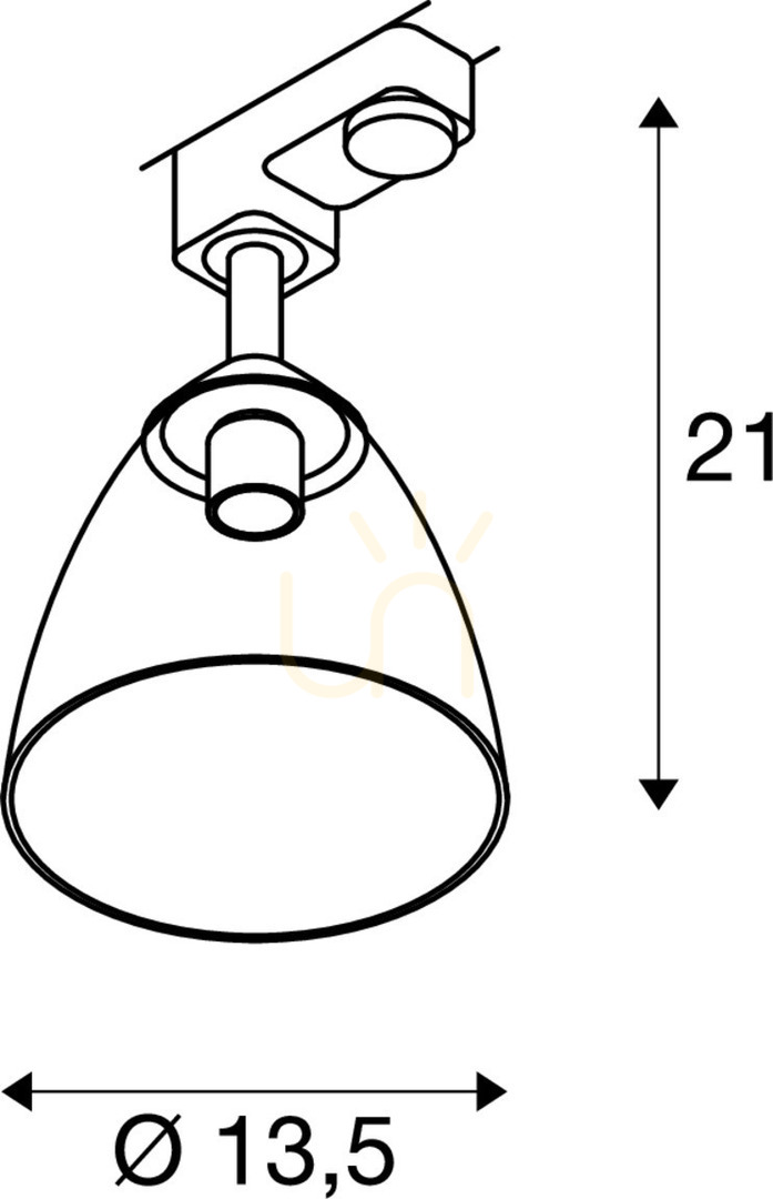 Utsikt Spårljus SLV PARA CONE GL GU10 vit 25W 3-fas 1006158 Spårljus SLV PARA CONE GL GU10 vit 25W 3-fas 1006158