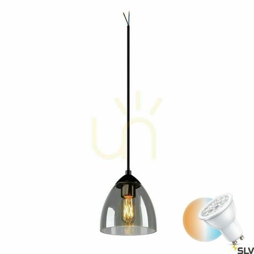 Kontrollera Pendellampa SLV PARA CONE GL GU10 svart glas/aluminium 13,5 cm 1006159