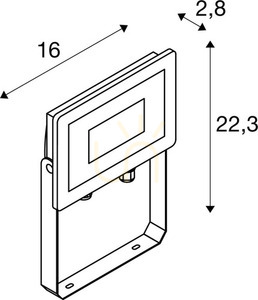 Vägglampa utomhus SLV FLOODI M antracit 30W 3000K IP65 1006192 small 5