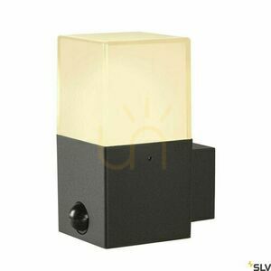Vägglampa SLV GRAFIT 1006183 antracit rörelsesensor IP44 utomhus E27 11W small 0