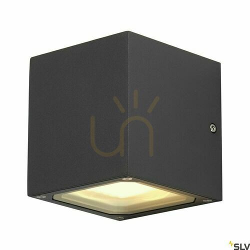 Kontrollera Vägglampa utomhus SLV SITRA CUBE antracit IP44 9W 232535