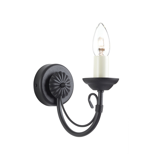 Kontrollera Chartwell vägglampa med 1 ljus Elstead