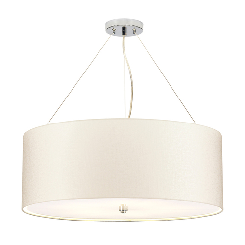 Kontrollera Pearce 26" taklampa med takpanna i polerad krom Elstead