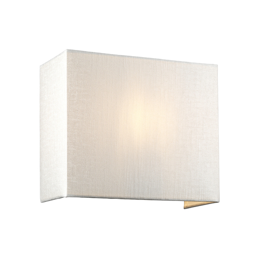 Kontrollera Riley Medium Square vägglampa med bakplatta i åldrad mässing Elstead