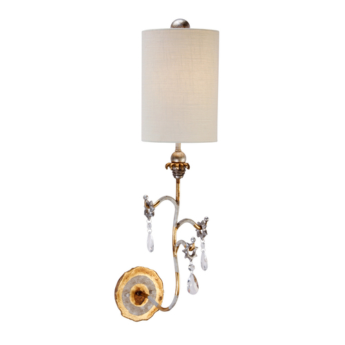 Kontrollera Tivoli 1 ljus vägglampa - guld och kräm patina Elstead