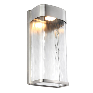 Bennie 1 ljus stor LED-vägglampa - målat borstat stål Elstead small 0