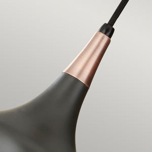 Beso 1-ljus minihängande lampa - mörkbrun Elstead small 2